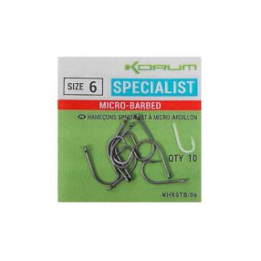   Korum XPERT SPECIALIST MICRO BARBED HOOKS SIZE 6-16 (szakállas)