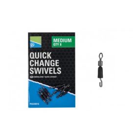 PRESTON QUICK CHANGE SWIVELS - MEDIUM