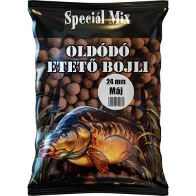 Speciál mix Oldódó Etető Bojli 24 mm Máj