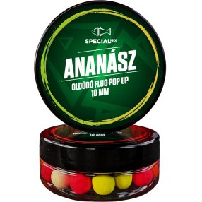 Speciál mix Oldódó Fluo Pop-up bojli  10 mm Ananász