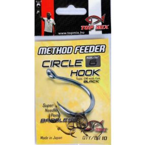   Top Mix Method feeder Circle Barbless hook (szakáll nélküli)